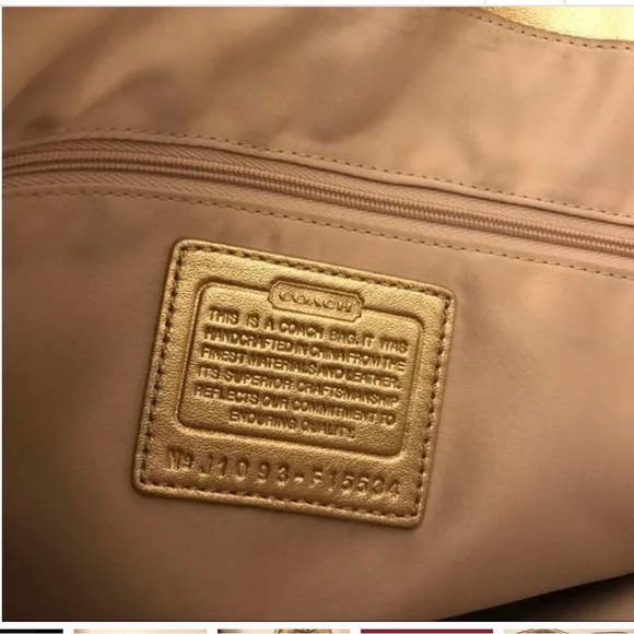 🔥HOST PICK🔥 Coach Signature Canvas Tan and Gold Satchel - Picture 7 of 9